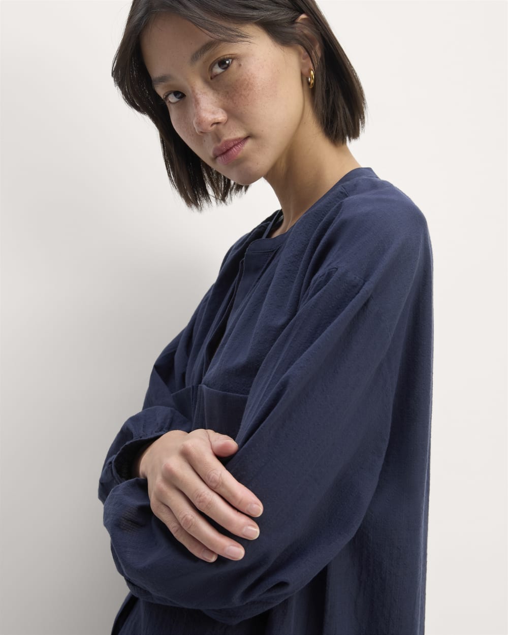 womens-gauze-caftan-dress-navy