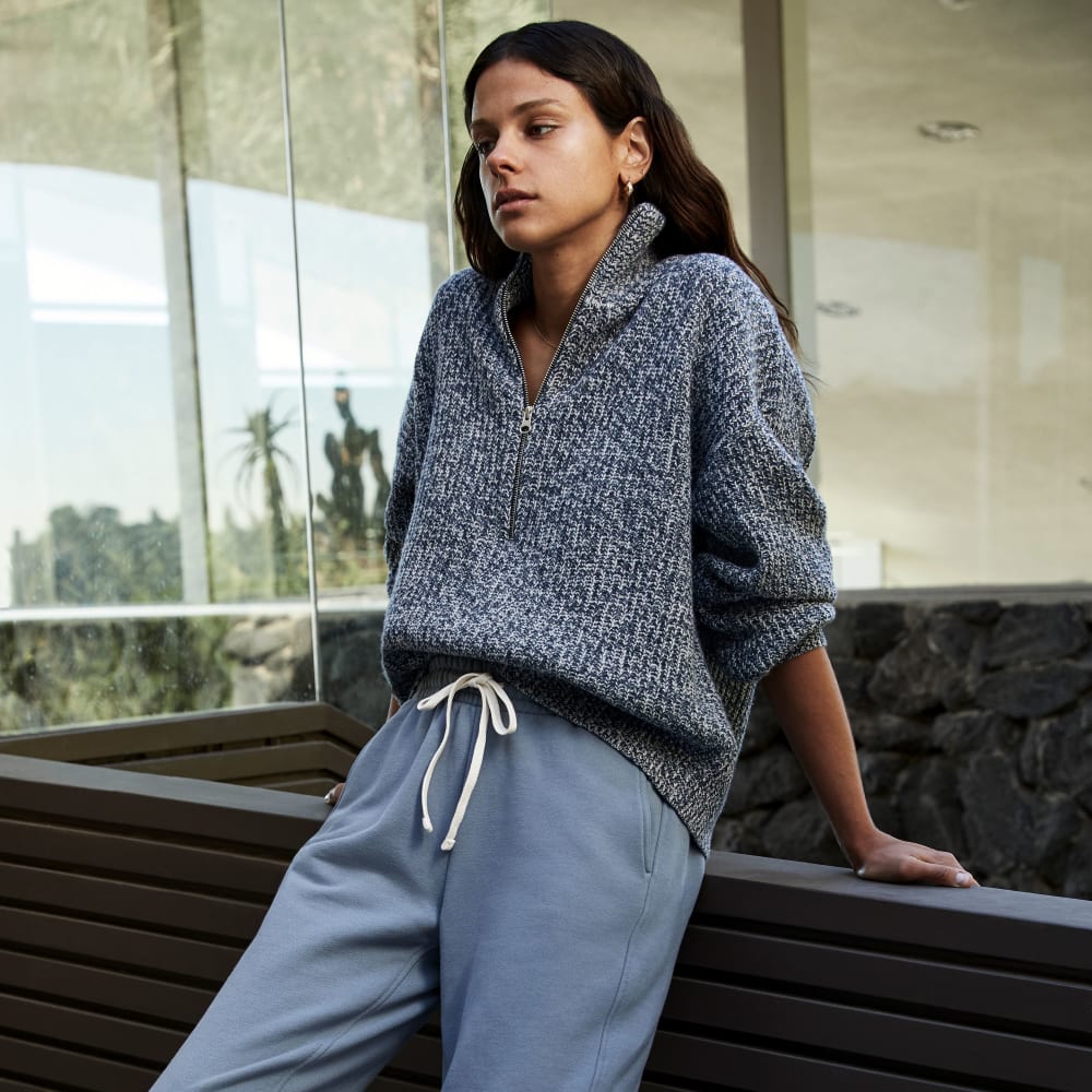 womens-felted-merino-halfzip-sweater-mallard-oat