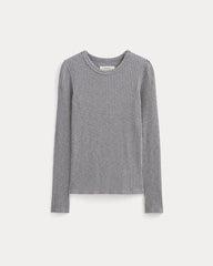 womens-rib-knit-crew-mid-heather-grey | alt