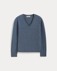 womens-cashmere-relaxed-v-neck-denim-blue | alt