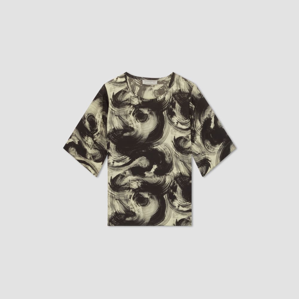 womens-satin-relaxed-tee-pale-yellow | alt