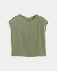womens-linen-short-sleeve-crew-tee-sage-green | alt