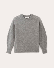 womens-alapaca-ribbed-cocoon-crew-heather-stone-grey | alt