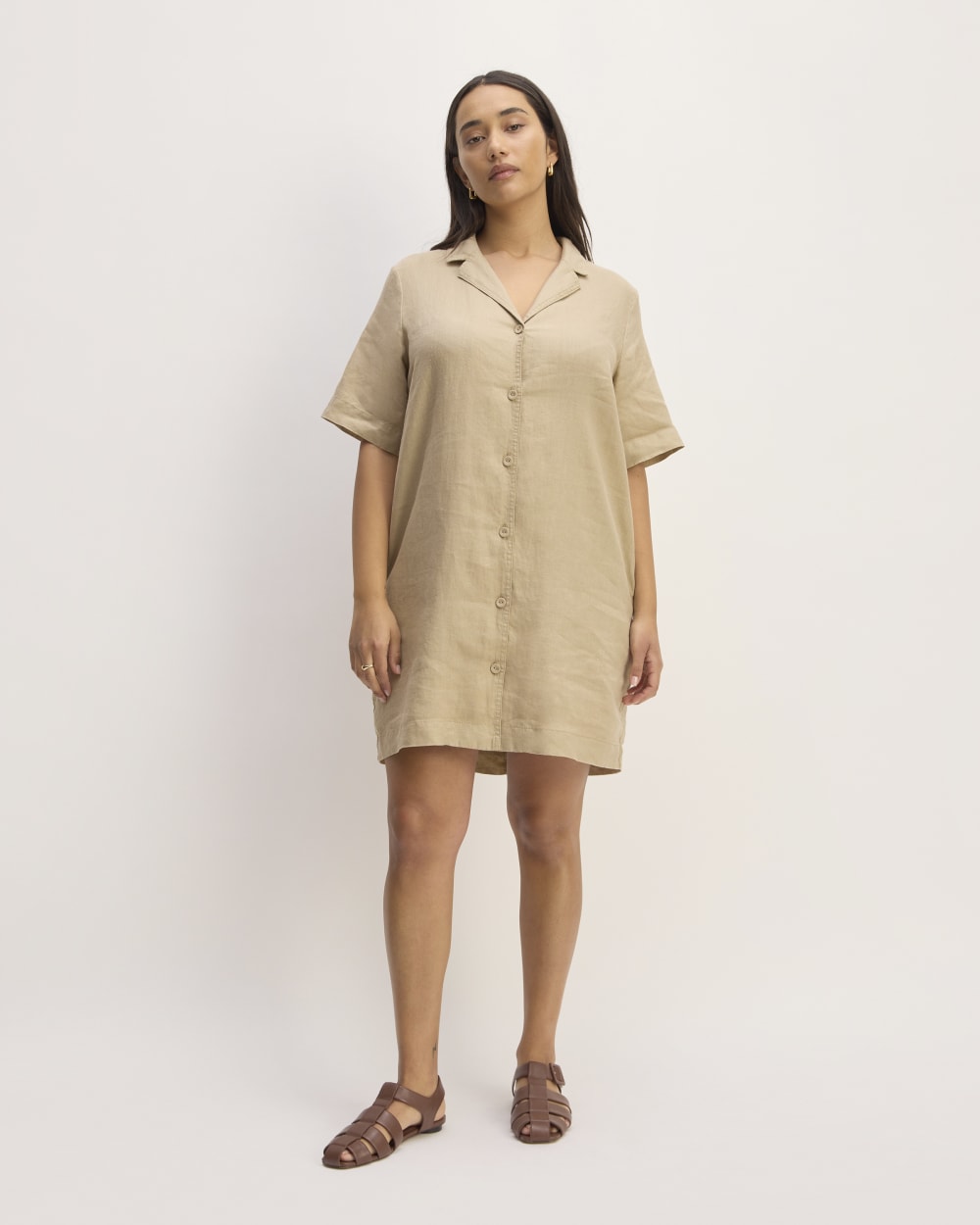 womens-linen-ss-shirt-dress-trench-coat-khaki | primary