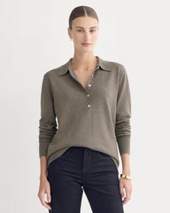 womens-oversized-polo-sweater-merino-heather-ash-taupe | primary