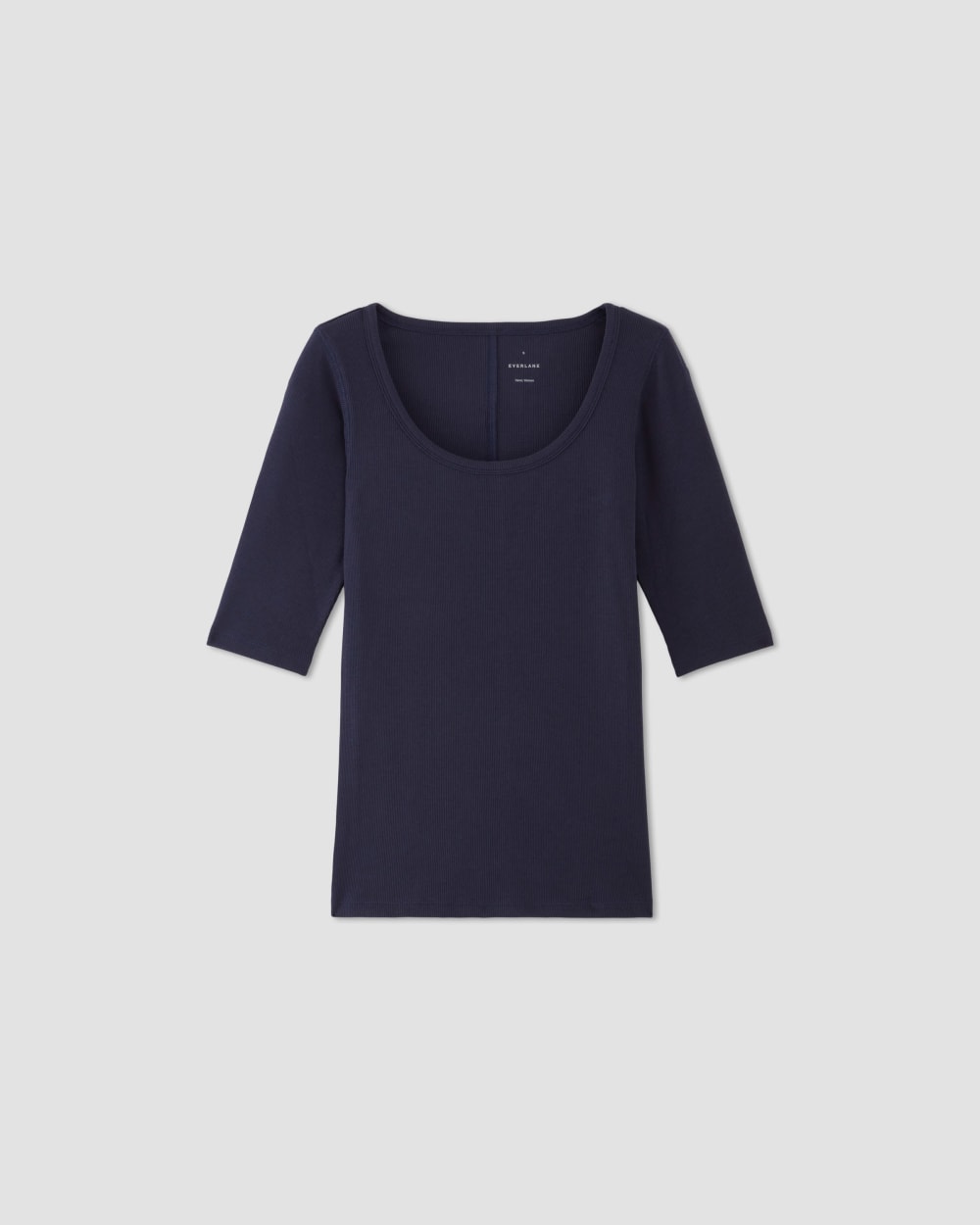 womens-supima-micro-rib-scoop-neck-navy | alt