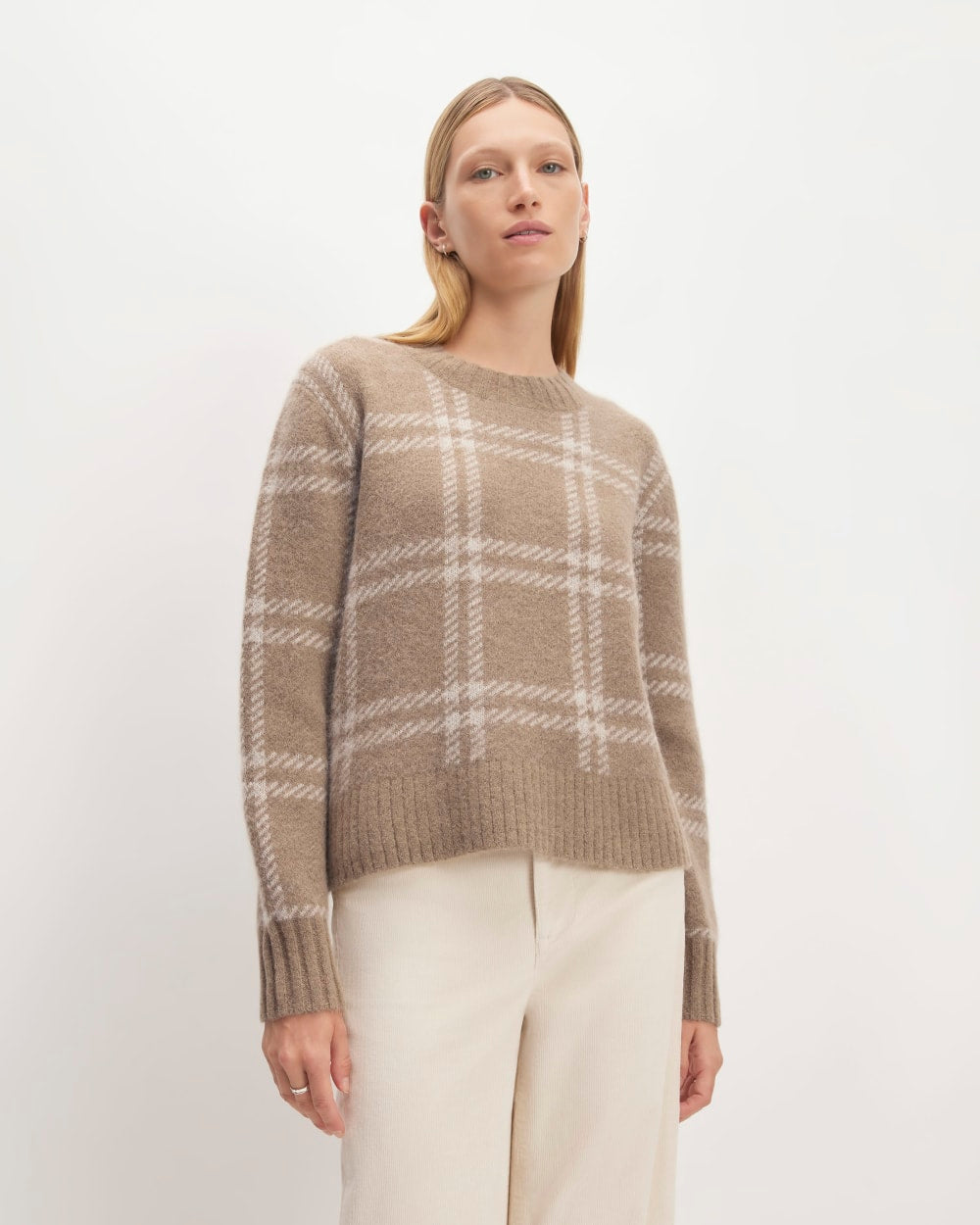 womens-alpaca-cropped-crewneck-sweater-wheat-lightest-taupe | primary