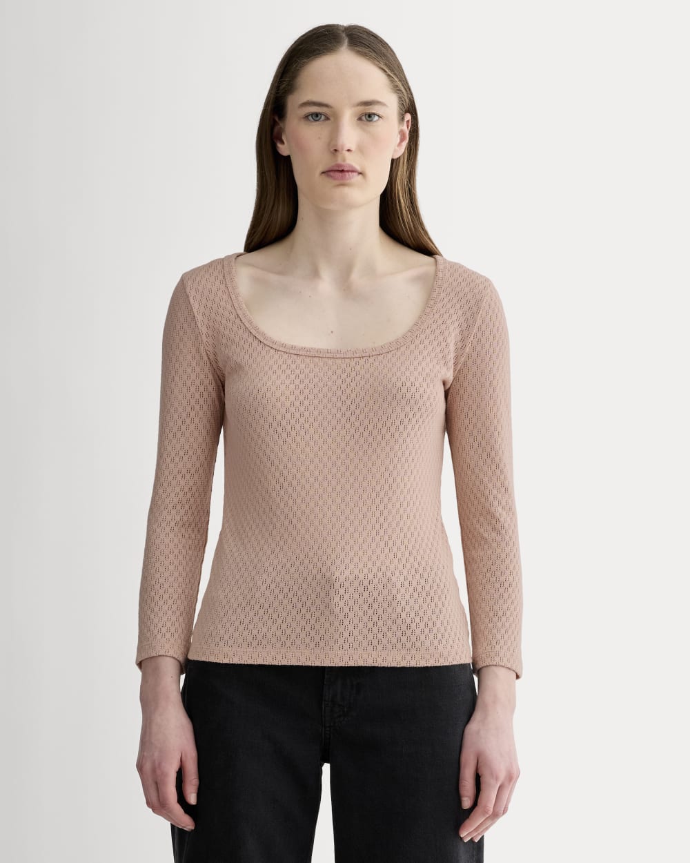 womens-pointelle-scoop-neck-top-rose-smoke | primary