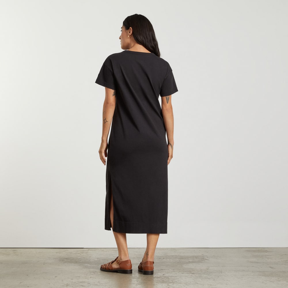 womens-organic-maxi-tee-dress-black | alt