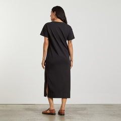 womens-organic-maxi-tee-dress-black | alt