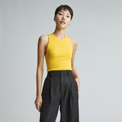 womens-supima-micro-rib-racerback-tank-yellow | primary