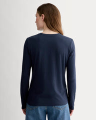 womens-essential-slim-long-sleeve-crew-navy