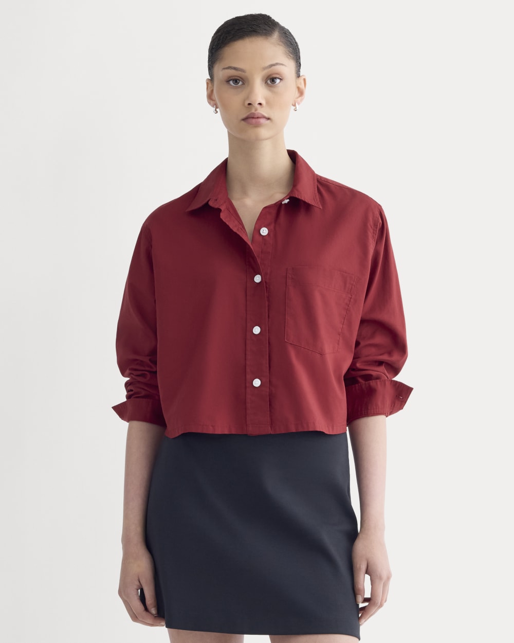 womens-silky-cttn-cropped-shirt-merlot | primary