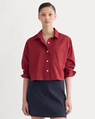 womens-silky-cttn-cropped-shirt-merlot | primary