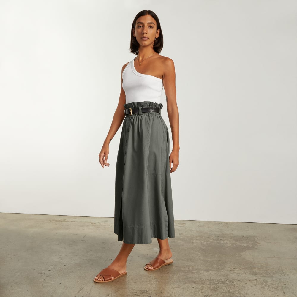 womens-easy-button-front-skirt-pewter-green