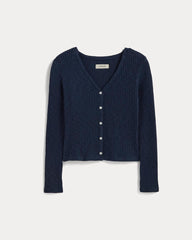 womens-rib-knit-organic-cotton-cardigan-navy | alt
