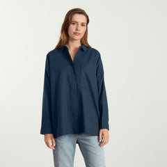 womens-oversized-org-cotton-shirt-navy | primary