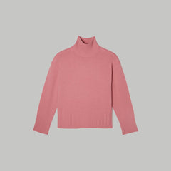 womens-recashmere-oversized-turtleneck-bubblegum | alt