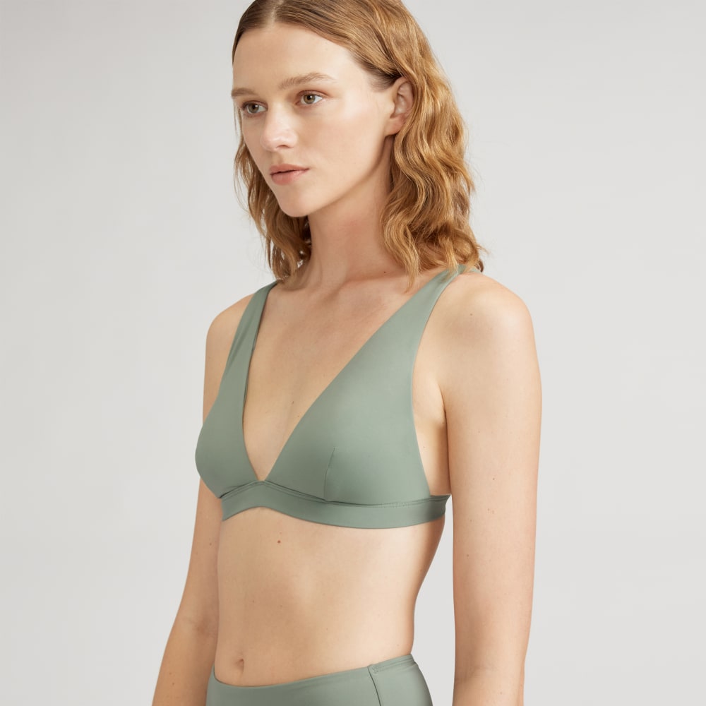 womens-renew-plunge-triangle-bikini-top-herb | primary