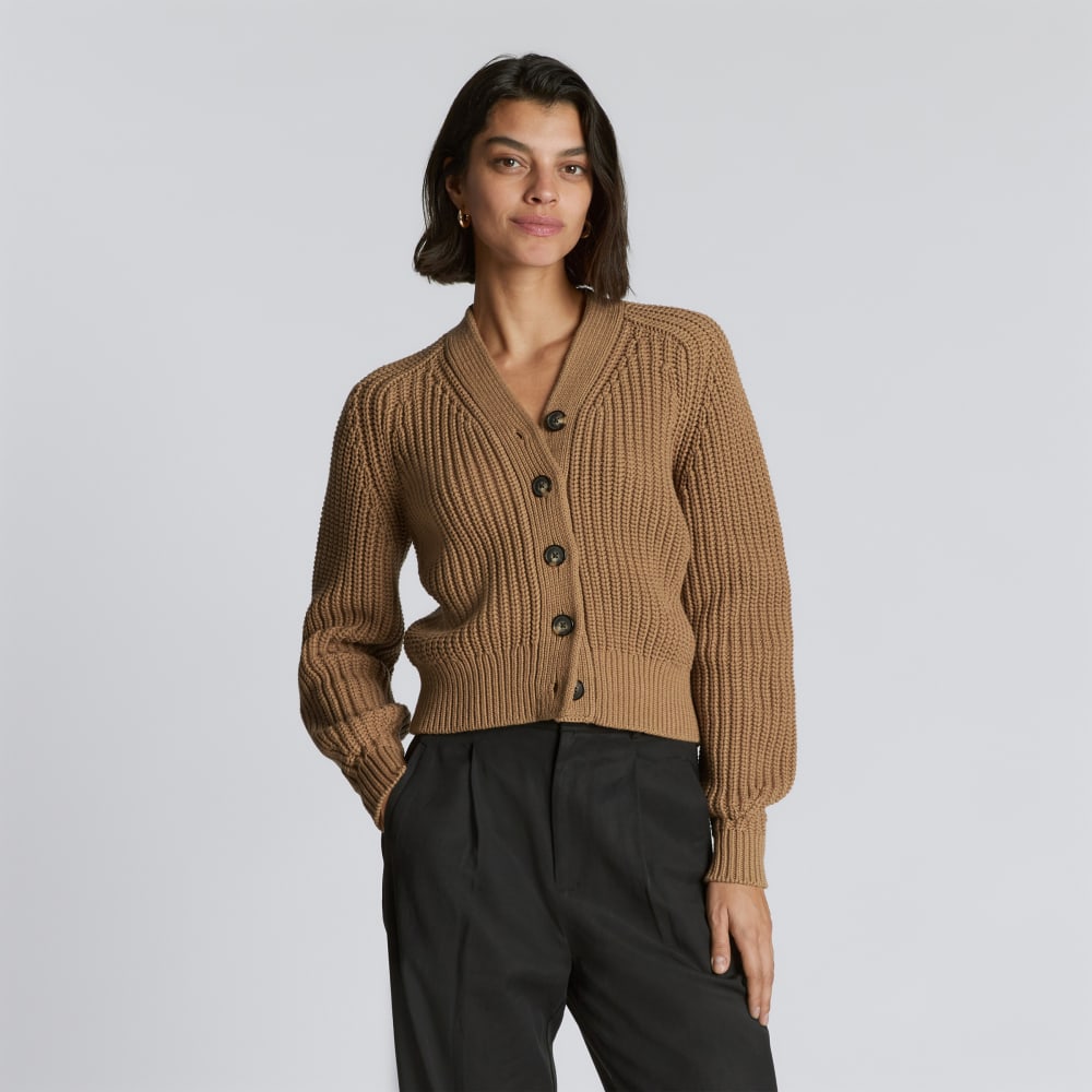 womens-texture-cotton-cardigan-cappuccino | primary