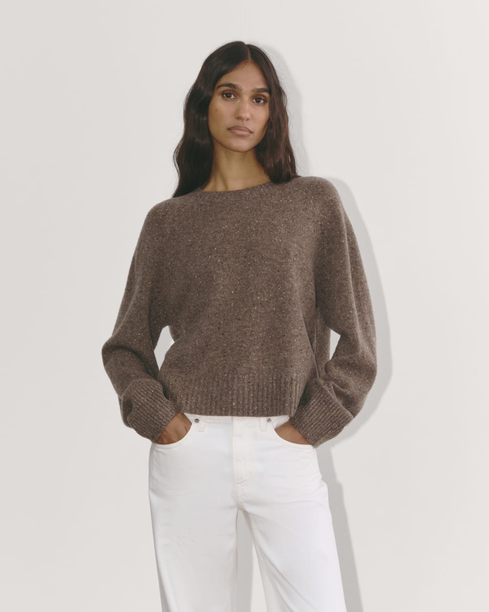 womens-cashmere-boxy-crew-sweater-taupe-brown-donegal | primary