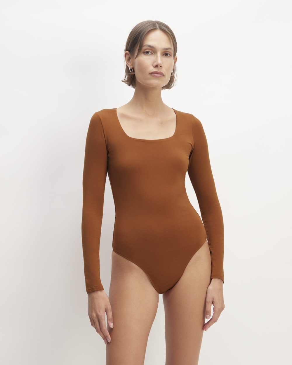 womens-long-sleeve-square-bodysuit-thong-honey