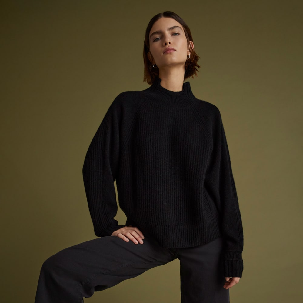 womens-recashmere-ribbed-turtleneck-black | primary