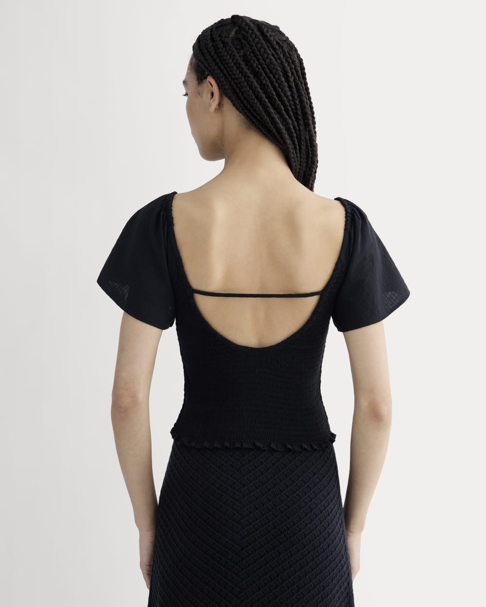 womens-gauze-smocked-top-black