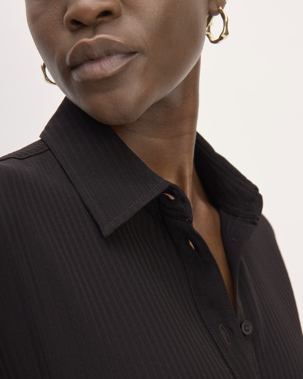 womens-mini-jacquard-stripe-shirt-dress-black