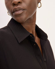 womens-mini-jacquard-stripe-shirt-dress-black