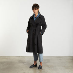 womens-gathered-mac-trench-black | primary