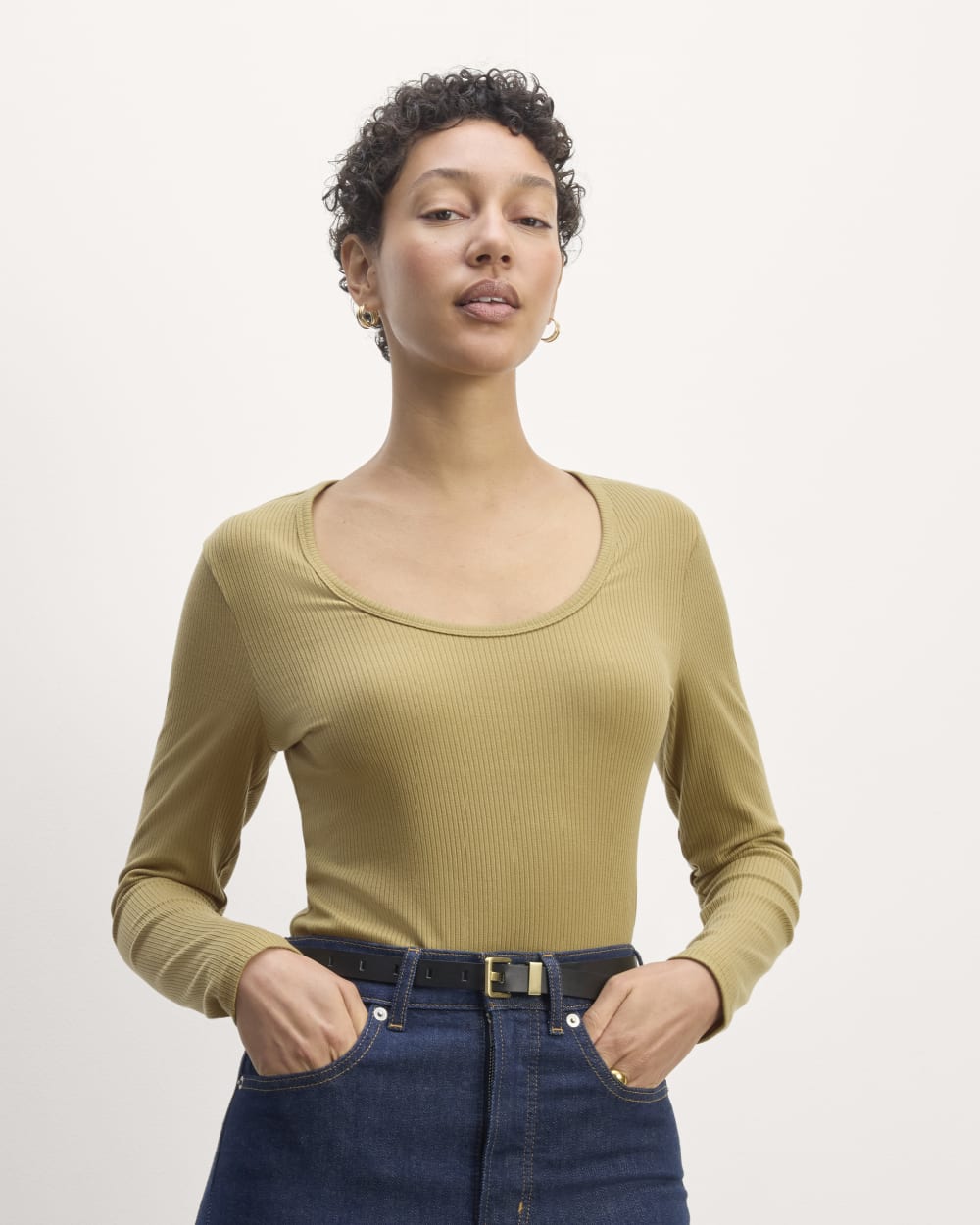 womens-tencel-rib-long-sleeve-shimmy-tee-fennel-seed | primary
