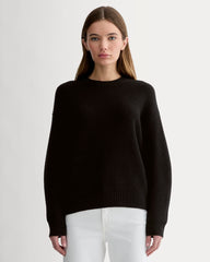 womens-wool-cashmere-cocoon-crew-sweater-black | primary