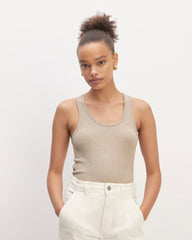 womens-supima-micro-rib-tank-heathered-tan | primary