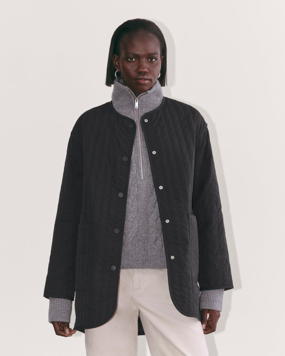 womens-renew-lightweght-midi-quilted-liner-black | primary