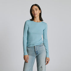 womens-supima-rib-long-sleeve-crew-blue-shadow | primary