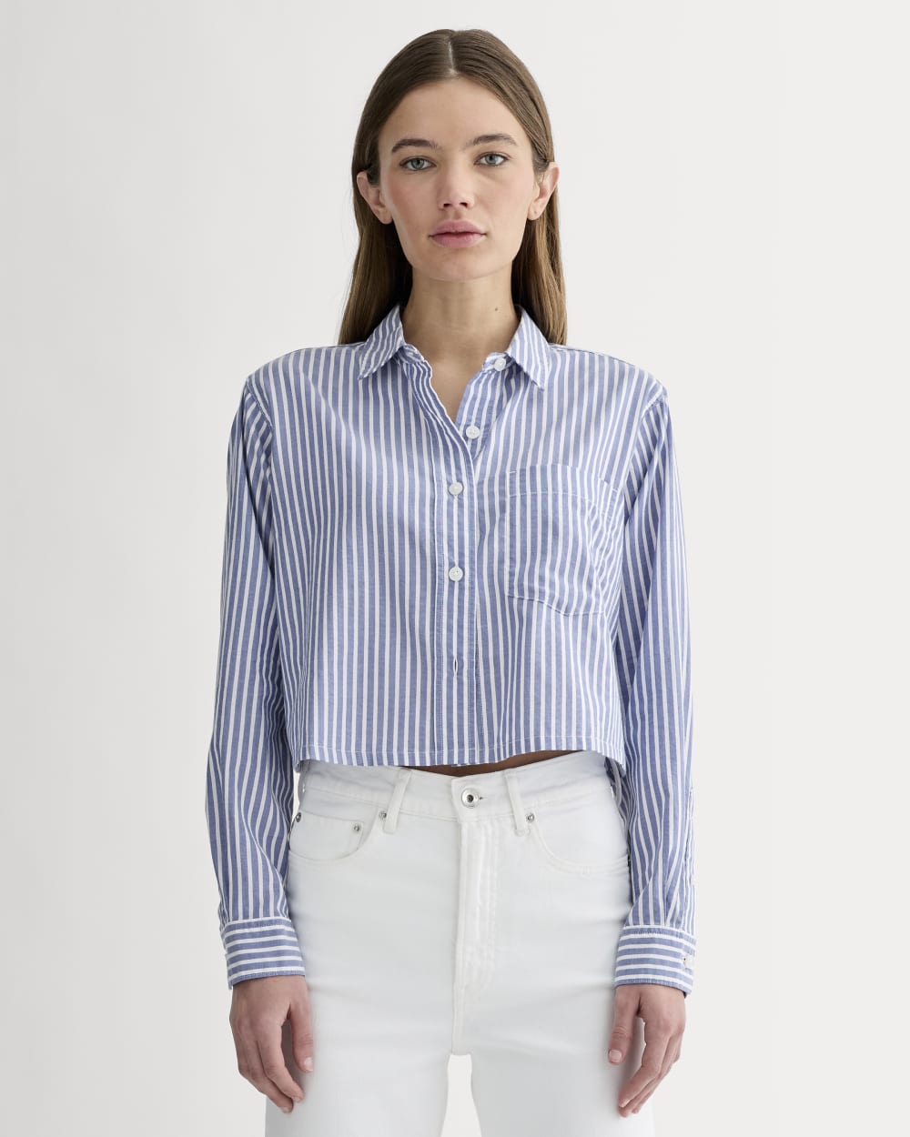 womens-silky-cttn-cropped-shirt-bone-mazarine-blue | primary