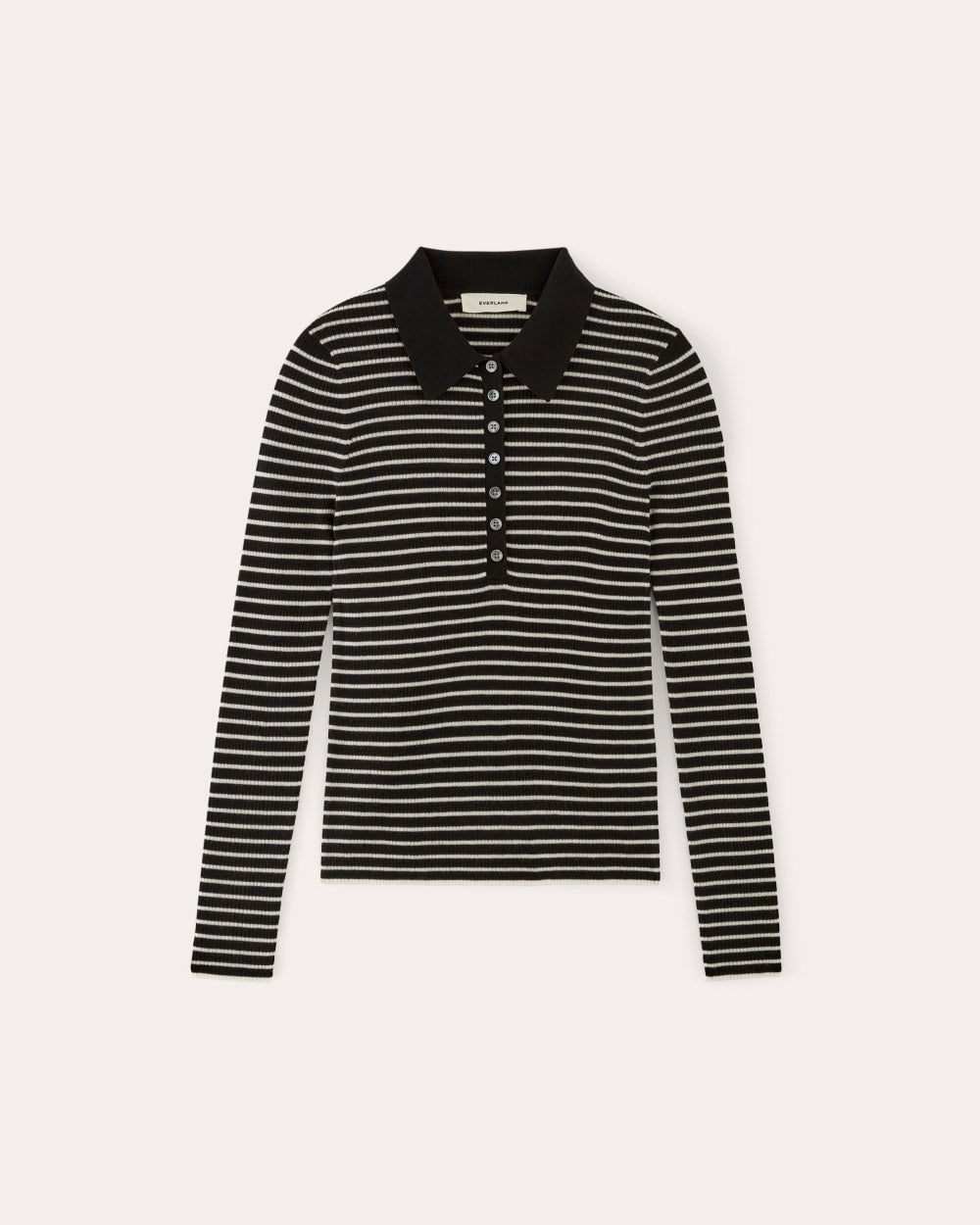 womens-ultrafine-merino-ribbed-polo-black-bone | alt