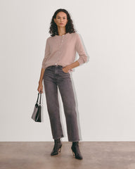 womens-cashmere-classic-crew-cardigan-dusty-rose | alt