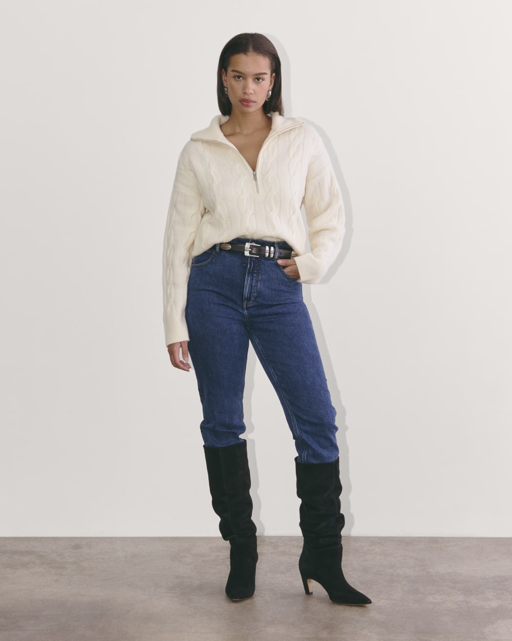 womens-felted-merino-cable-half-zip-bone