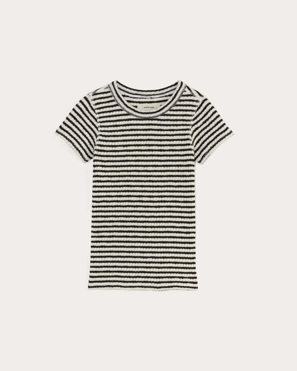 womens-rib-knit-organic-cotton-crew-bone-black-stripe | alt