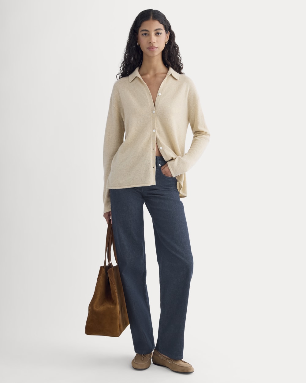 womens-cashmere-button-up-shirt-heather-light-camel