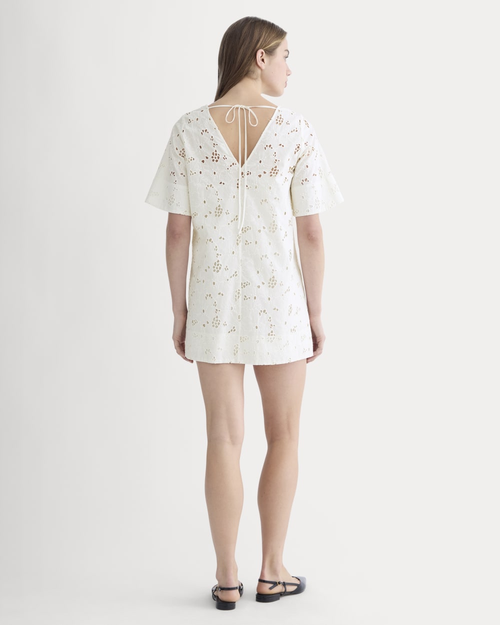 womens-eyelet-mini-shift-dress-bone