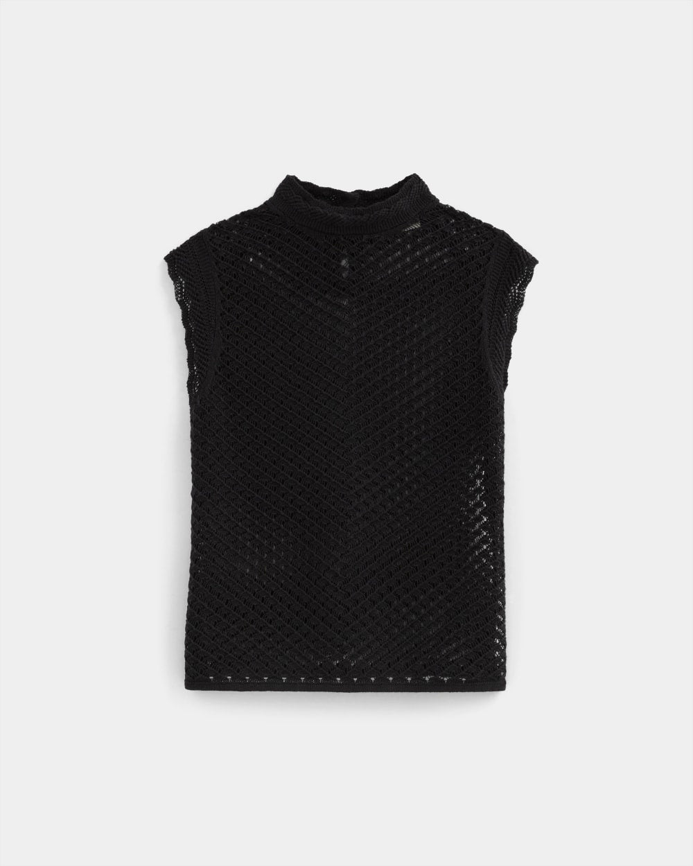 womens-lace-knit-tank-black | alt