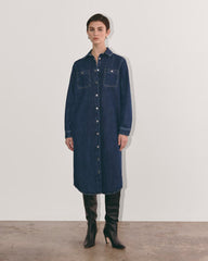 womens-denim-shirtdress-indigo | primary