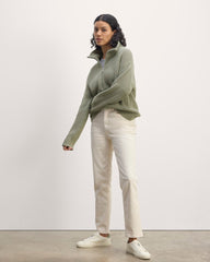 womens-cotton-half-zip-sweater-sage-green