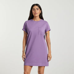 womens-organic-weekend-tee-dress-dark-orchid | primary