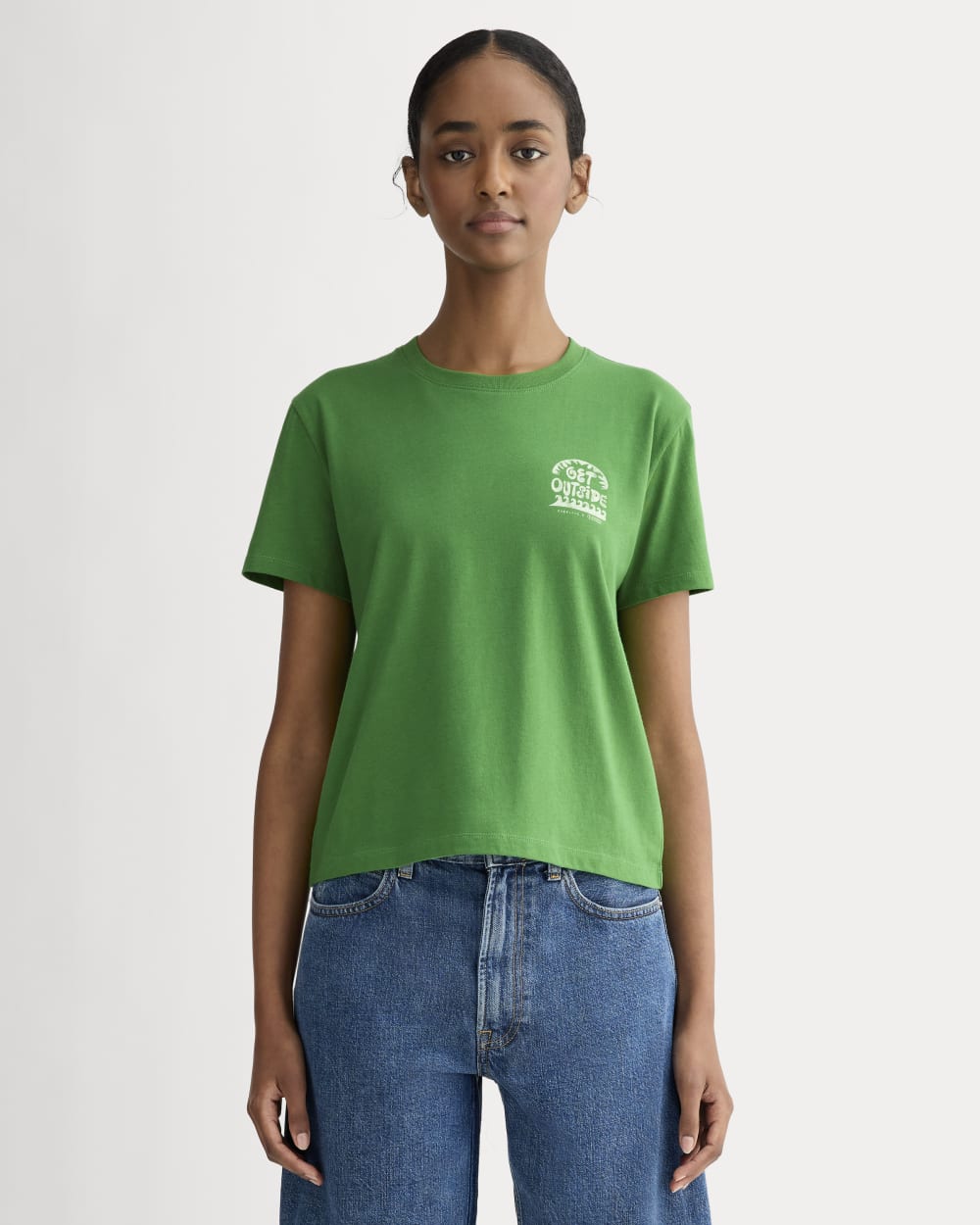 womens-parks-project-box-cut-tee-green-natural | primary