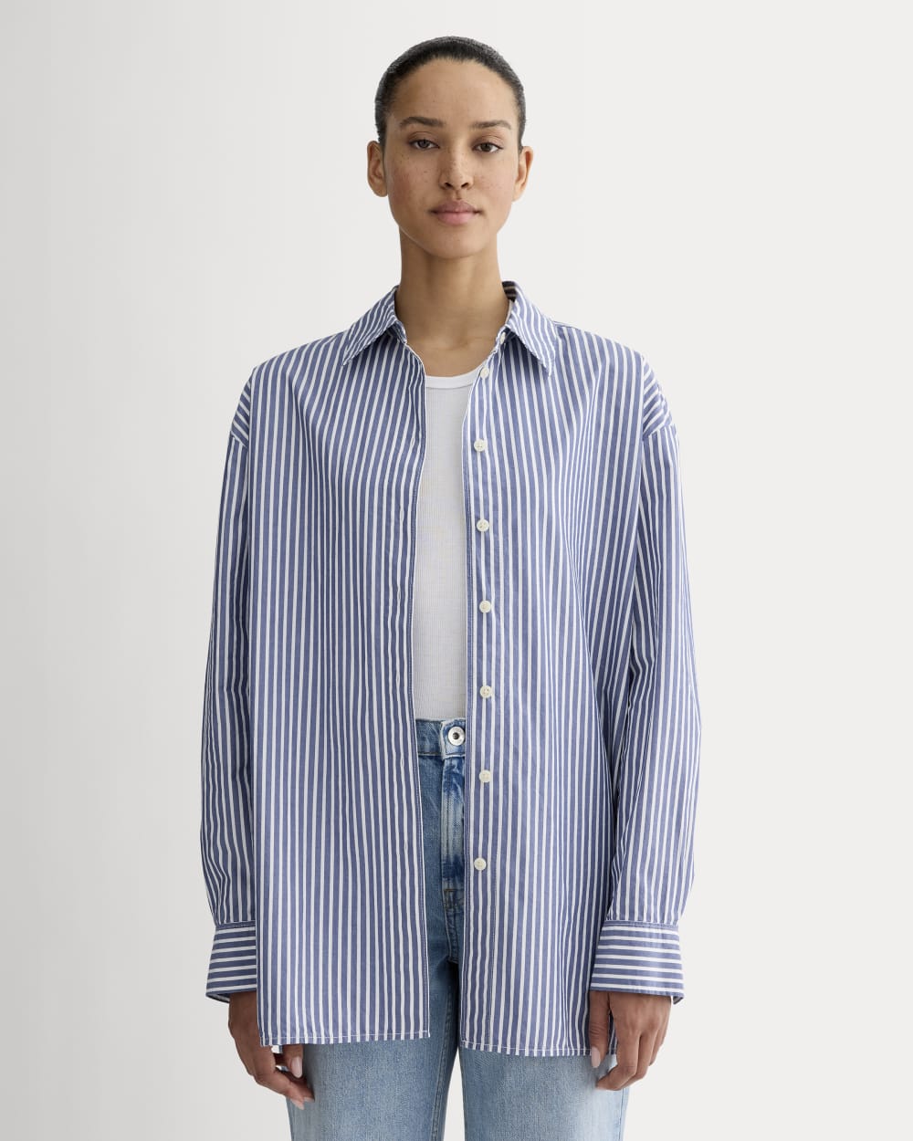 womens-boyfriend-shirt-cotton-bone-mazarine-blue | primary
