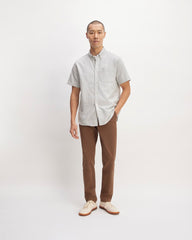 mens-organic-short-sleeve-oxford-shirt-charcoal-white